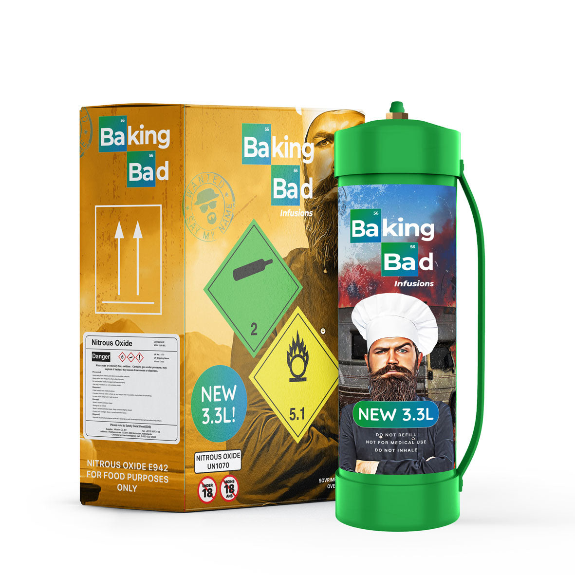 Baking Bad 3.3L/2050g N2O Canister for culinary creations