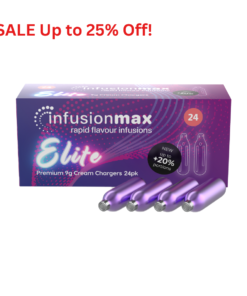 InfusionMaxElite 9g 24 Packs N2O Cream Chargers - MEGA OVERSTOCK