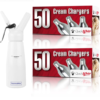 QuickWhip Cream Chargers – 600 - (12 x 50 Packs) & 0.5L SupremeWhip Dispenser White Starter Pack