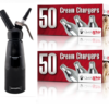 QuickWhip Cream Chargers – 600 - (12 x 50 Packs) & 0.5L SupremeWhip Dispenser Black Starter Pack