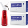 SupremeWhip Cream Chargers – 192 - (8 x 24 Packs) & 0.5L Red Dispenser Starter Pack