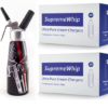 SupremeWhip Cream Chargers – 192 - (8 x 24 Packs) & 0.5L Skull Print Dispenser Starter Pack