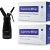 SupremeWhip Cream Chargers – 600 - (25 x 24 Packs) & 0.25L Black Dispenser Starter Pack