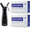 SupremeWhip Cream Chargers – 600 - (25 x 24 Packs) & 0.5L Black Dispenser Starter Pack