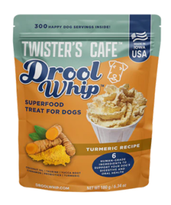 Twister’s Cafe DroolWhip Super Food Dog Treat, Powdered All Natural 6-ingredient Dog Food Topper